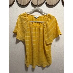 Counterparts Yellow Blouse Size L